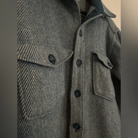 Vintage 1950’s LL Bean Northwoods Wool Shirt - blue button up - Picture 2 of 5
